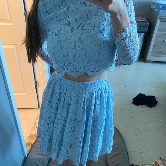 Lace Two Piece Set - Picture 1 of 3